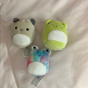 Squishmallows Hamster, Alligator, and Frog Stuffed Animal Trio